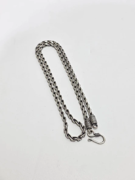 Zincir Motifli 925 Ayar Gümüş Kolye 4mm 38,95 Gram - 2