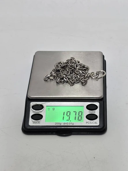 Zincir Motifli 925 Ayar Gümüş Kolye 2mm 19,75 Gram - 7