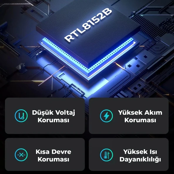 BX22HB USB to USB 3.2 USB 2.0 RJ45 Dönüştürücü Adaptör - 4