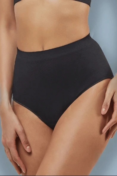 Elite Life 3D Dikişsiz Doğal Pamuk Cep Ağlı Kadın Yüksel Bel Slip Külot