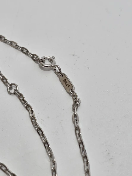 Love U Yazılı 925 Ayar Gümüş Zincir Kolye 4,8 Gram - 6
