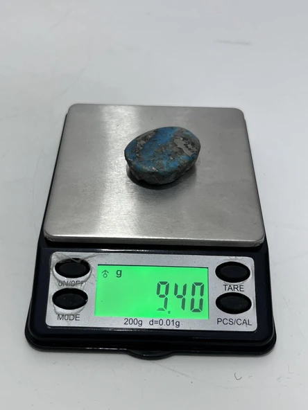 Okyanus Temalı Doğal Kabaşon Firuze Taşı 46,9 Karat - Turkuaz Taşı 9,39 Gram - 5