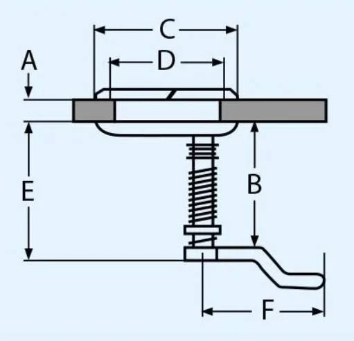 Marinetech Paslanmaz Çelik Yuvarlak Kilitli Kulp 62mm 814731450RS - 2