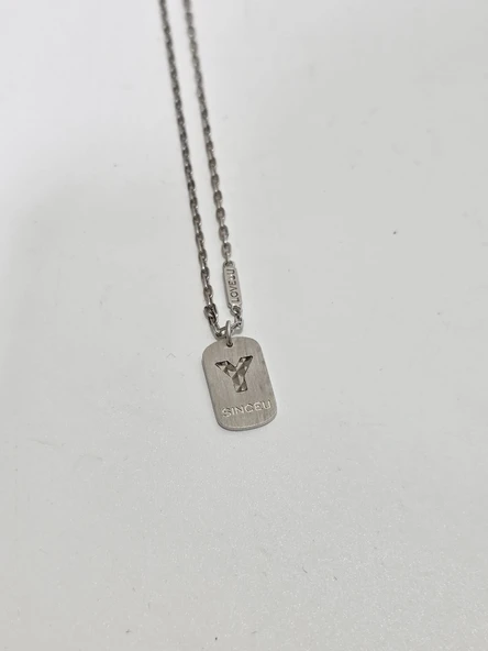 Love U Yazılı 925 Ayar Gümüş Zincir Kolye 4,8 Gram - 2