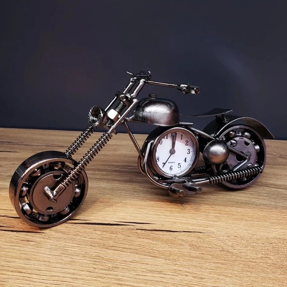Masaüstü Dekoratif Metal Motor Saat - 2