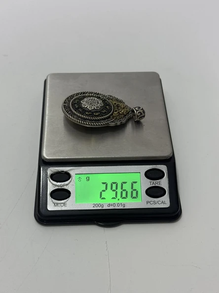 Çin Burç Motifli 925 Ayar Gümüş Kolye Ucu 29,65 Gram - 6