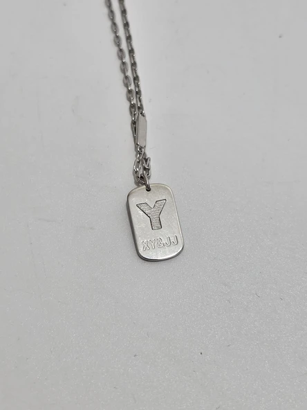 Love U Yazılı 925 Ayar Gümüş Zincir Kolye 4,8 Gram - 3