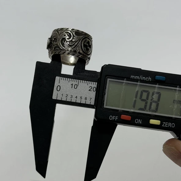 Gucci Kaplan Motifli 925 Ayar Gümüş Yüzük 16,9 Gram - 6