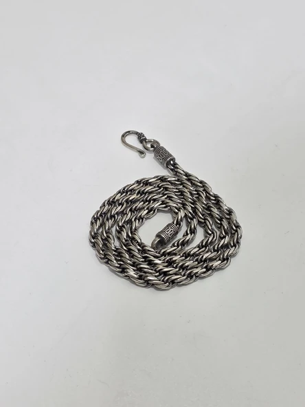 Zincir Motifli 925 Ayar Gümüş Kolye 4,5mm 45,05 Gram - 7