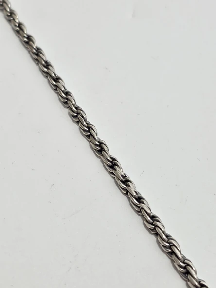 Zincir Motifli 925 Ayar Gümüş Kolye 4,5mm 45,05 Gram - 3