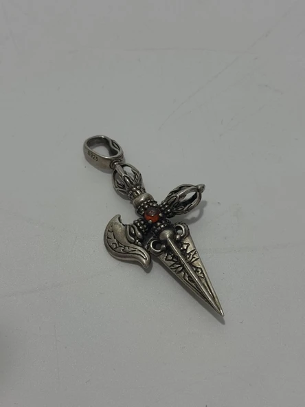 Mırzak Motifli 925 Ayar Gümüş Kolye Ucu 25,3 Gram - 3