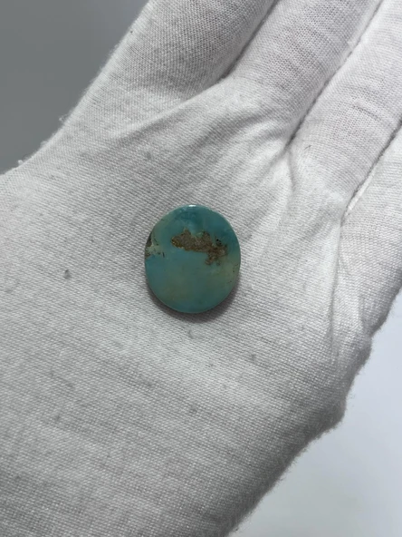 Okyanus Temalı Doğal Kabaşon Firuze Taşı 18,5 Karat - Turkuaz Taşı 3,71 Gram - 2