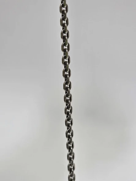 Zincir Motifli 925 Ayar Gümüş Kolye 2mm 19,75 Gram - 5