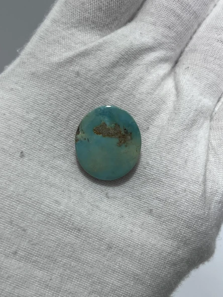 Okyanus Temalı Doğal Kabaşon Firuze Taşı 18,5 Karat - Turkuaz Taşı 3,71 Gram