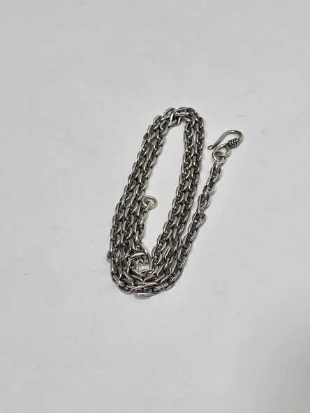 Zincir Motifli 925 Ayar Gümüş Kolye 2mm 19,75 Gram - 6