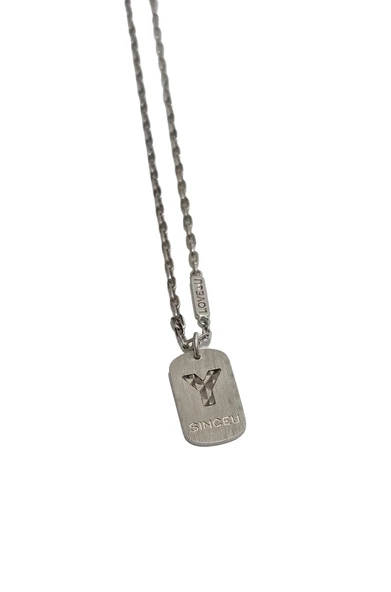 Love U Yazılı 925 Ayar Gümüş Zincir Kolye 4,8 Gram