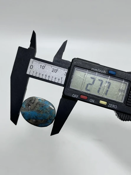 Okyanus Temalı Doğal Kabaşon Firuze Taşı 46,9 Karat - Turkuaz Taşı 9,39 Gram - 4