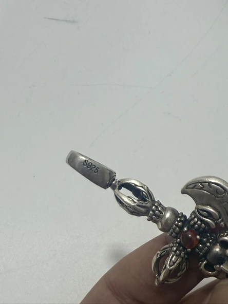 Mırzak Motifli 925 Ayar Gümüş Kolye Ucu 25,3 Gram - 5