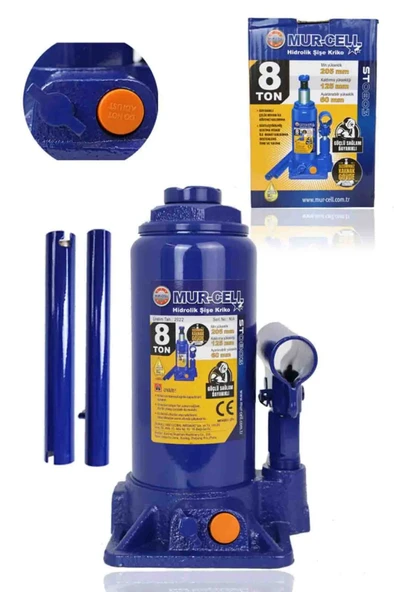 Hidrolik Araba Krikosu Şişe Kriko - 8 Ton