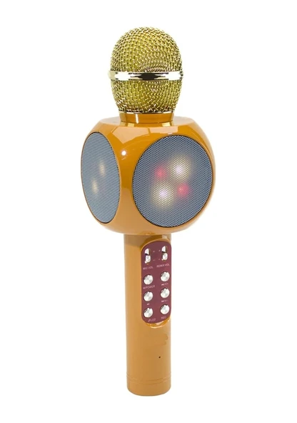 Karaoke Eğlenceli Ve Taşınabilir Bluetooth'lu Işıklı Şarjlı Mikrofon (çantalı)