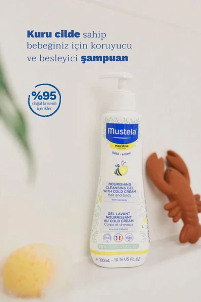 Mustela Cold Cream İçeren Besleyici Şampuan 300 ml 2 Adet - 2
