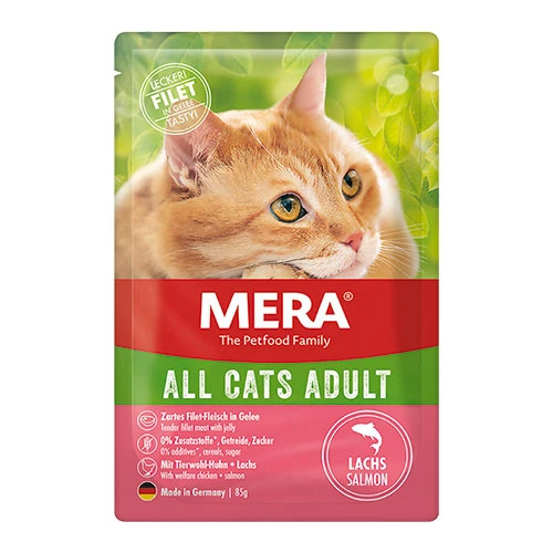 Mera Somonlu Pouch Tahılsız Yetişkin Kedi Konservesi 85 Gr