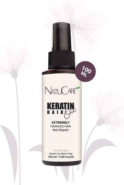 NatuCare Aşırı Yıpranmış Saçlar İçin Keratin Bakım Yağı 100ML - 3