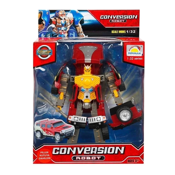 81234 Sunman, 1:32 Sesli Ve Işıklı Dönüşebilen Robot