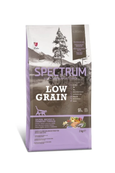Spectrum Kısırlaştırılmış Yetişkin Kediler Için Somonlu, Hamsili & Kızılcıklı Formüllü 2 Kg
