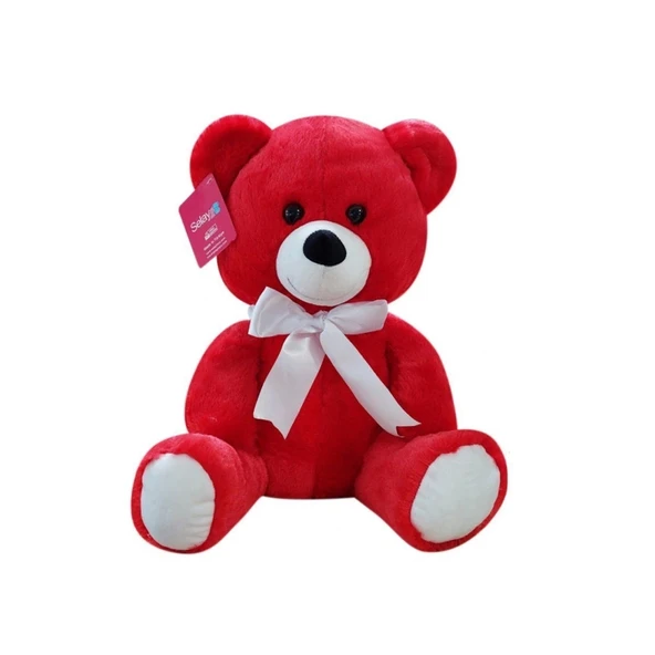 1178kr Selay, Oturan Ayı 37 Cm Kırmızı