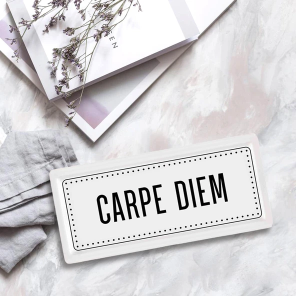 The Mia Dikdörtgen Servis Carpe Diem - 35 x 16 Cm - Resim 3