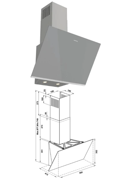 ORION Gri Ankastre Set (Ocak/Fırın/Davlumbaz) - 4