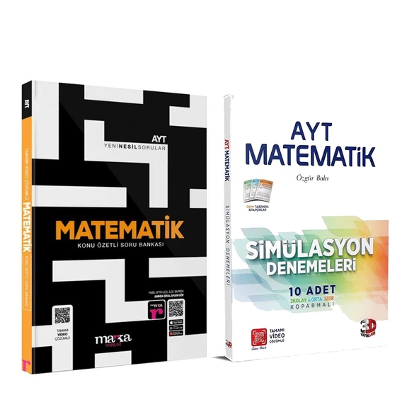Marka Yayınları AYT Matematik Soru Bankası ve 3D Deneme Seti 2 Kitap