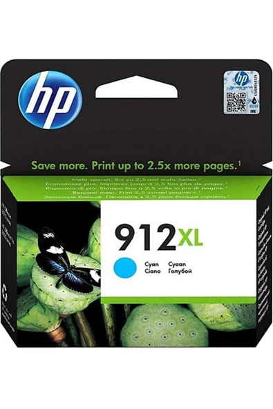 Hp 912xl Yüksek Kapasite Cyan Mavi Kartuş 3yl81a