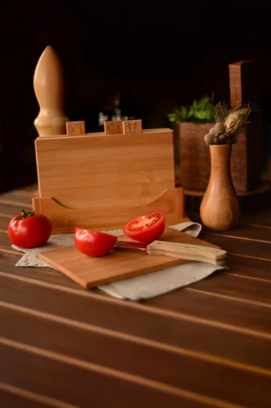Bambum Tapenade Mini - 4’lü Kesme Tahtası