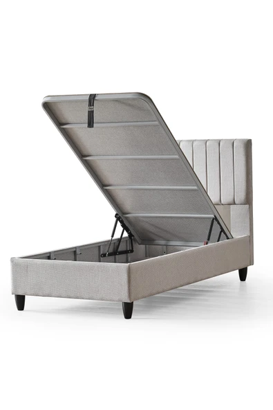 Cennet Yatak Manolya Tek Kişilik Sandıklı Baza ve Başlık Takımı 2’li Set - Resim 2