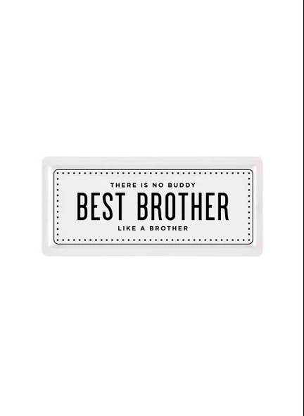 The Mia Dikdörtgen Servis Best Brother - 35 x 16 Cm