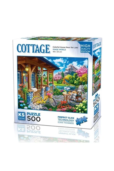 KS PUZZLE 500 PARCA COLORFUL HOUSE NEAR THE LAKE