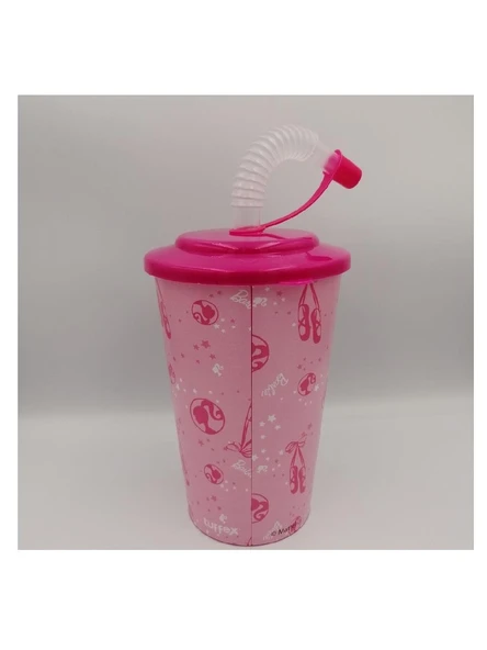 Tuffex Barbie Bardak Kapaklı Pipetli 0.40Lt TP5135 - Resim 2