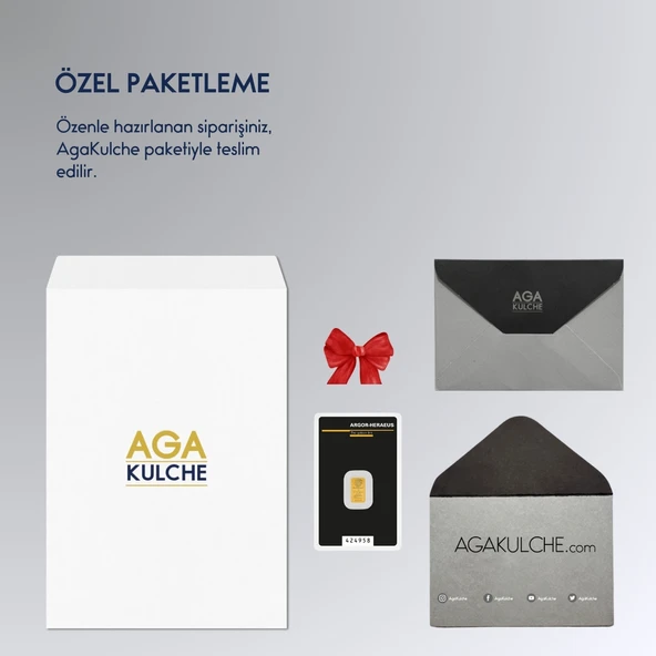 AgaKulche Argor Heraeus 1 gr Kinebar 24 Ayar 999.9 Külçe Altın - 3
