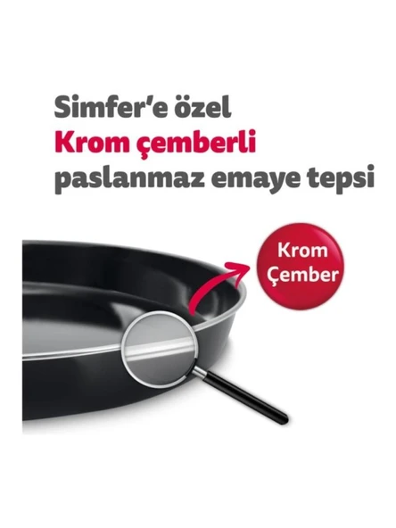 Simfer 4503 Inox 45 Litre Turbo Midi Fırın - 4
