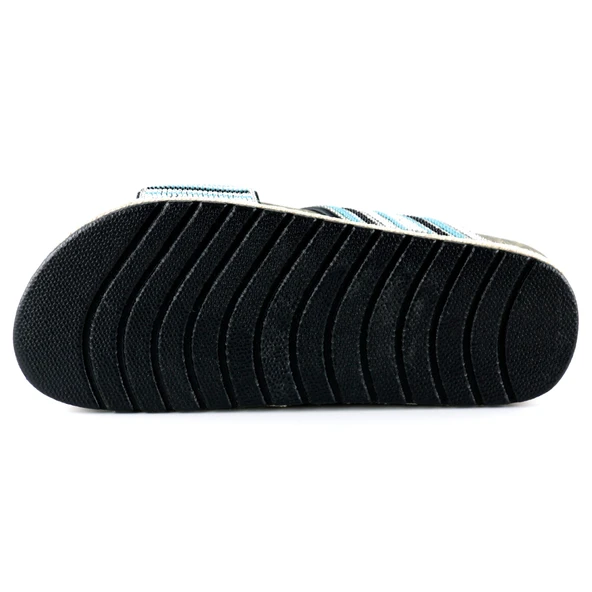 Erkan Saçmacı Siyah Turkuaz Boncuklu Çapraz Bantlı Kristal Taşlı Mantar Taban Görünümlü Terlik - 5