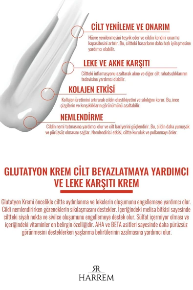 Harrem Glutatyon Cilt Beyazlatmaya Yardımcı Ve Leke Karşıtı Krem - 2