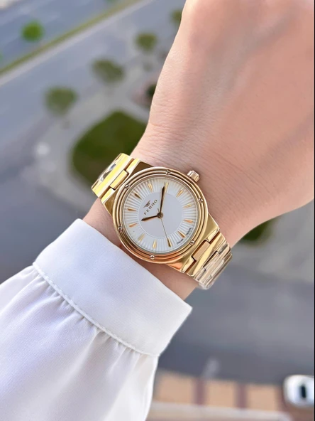 Ferro Çelik Kordon İTALIAN DESIGN 3 Atm Suya Dayanıklı 2 Yıl Garantili Kadın Kol Saati+Bileklik 86-M2 - Resim 2