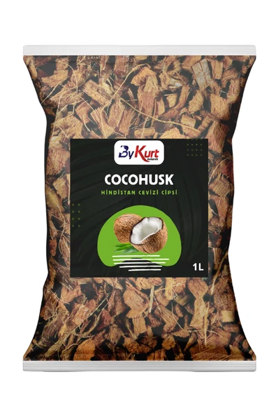 ByKurt CocoHusk 1L Hindistan Cevizi Cipsi Orkide Bakımı ve Kök Gelişimi İçin Doğal Malzeme