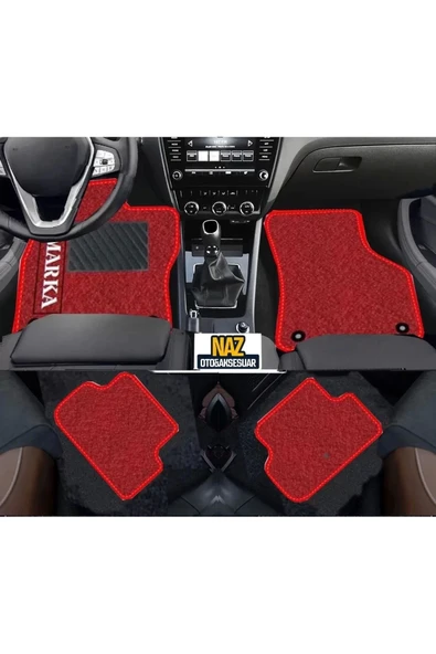 NİSSAN Pathfinder R51 2004-2012  Tkm Kırmızı Halı Kırmızı Kenar Petek Topuk