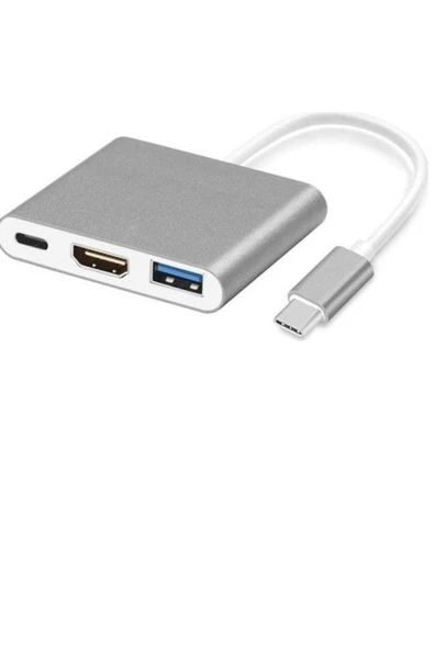 Fc-01 3'lü Usb C Hub=>pd Hdtv Usb Adaptör - Resim 3
