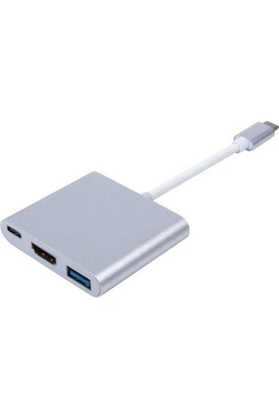 Fc-01 3'lü Usb C Hub=>pd Hdtv Usb Adaptör