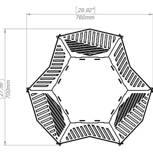 HEXAGON Model Ateş Çukuru Bahçeniz için Dekoratif PORTATİF Altıgen - 9