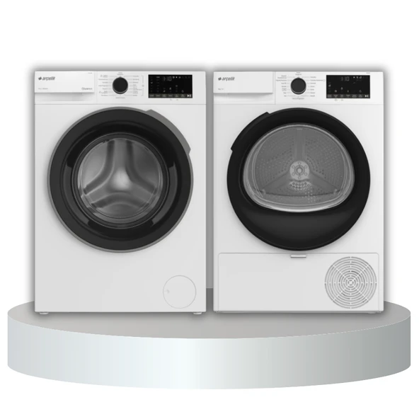 9 KG Çamaşır - Kurutma Makinesi Beyaz Set (9100 DMX - 901 KMX)